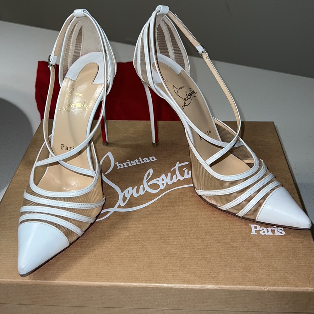 Christian Louboutin Theodorella 100 Bianco size: 37.5